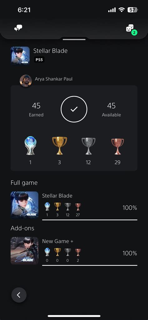 [Stellar Blade] Platinum #16. 2nd most favorite game ever. : r/Trophies