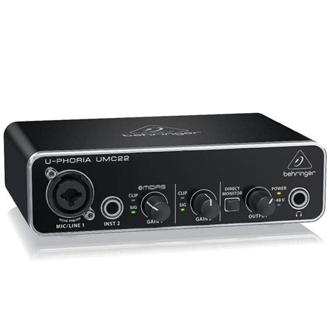 Buy Behringer UMC22 2-Channel USB Audio Interface with Midas Mic Pre ...
