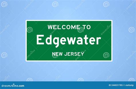 Edgewater, New Jersey City Limit Sign. Town Sign from the USA. Stock ...