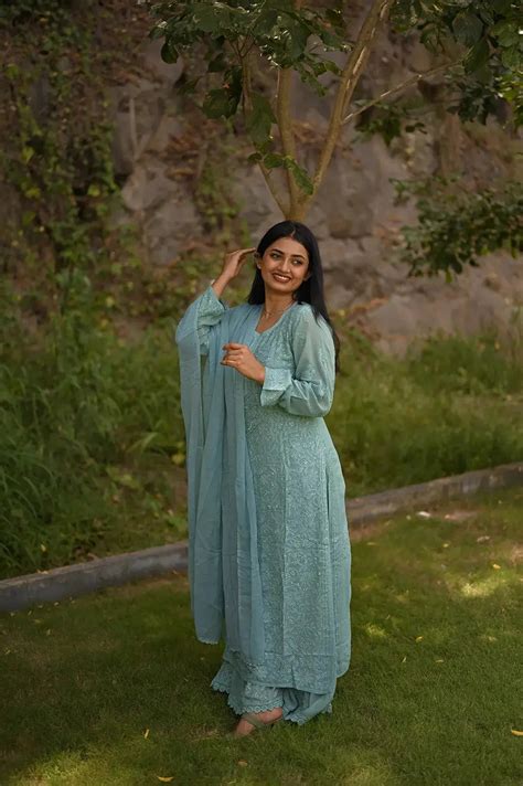 Viscose Kurti - Tiffany Green - ARIAA CHIKANKARI