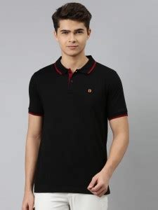 Dixcy Scott Originals Solid Men Polo Neck Black T-Shirt - Buy Dixcy ...