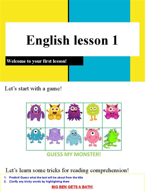 Image result for Learning English Lesson 1