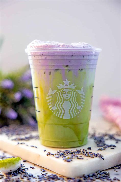 Iced Lavender Cream Oatmilk Matcha {Starbucks Copycat Recipe}