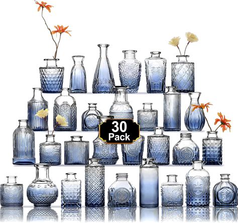 Amazon.com: Eaasty Set of 24 Plastic Bud Vases in Bulk, Small Vases for ...
