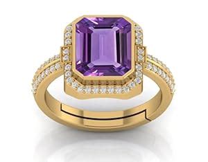 Buy DINJEWEL 13.25 Ratti /12.50 Carat Natural Amethyst Gemstone Rashi ...