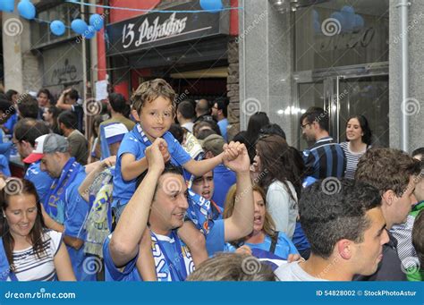 Celebration of the Rise To Liga Adelante of Spanish Football Lea Editorial Photography - Image ...