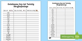 Getal simbole & getalname - Wiskunde - Graad 3 Suid Afrika