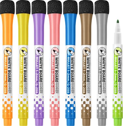 OFFCUP Magnetic Dry Erase Markers, 8pcs Magnetic Whiteboard Pens ...