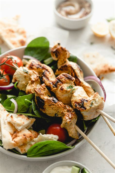 DELICIOUS Greek Yogurt Marinated Chicken Skewers