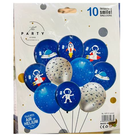 Space theme Helium Inflatable balloons pack of 10 – The Party Store