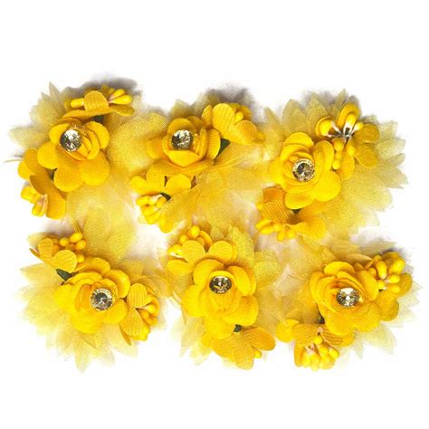 Yellow Color Tissue With Matching Pollen Flower Set Of 6 – Adikala ...