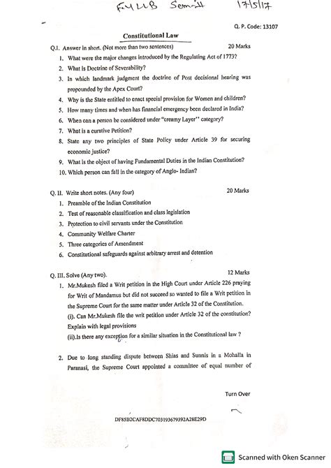 2016-17 Constitutional law - Bachelor of Legislative Law - Studocu