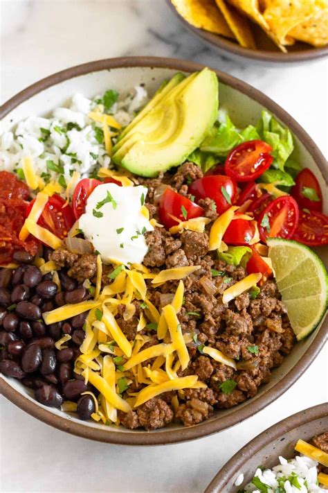 Ground Beef Taco Bowls (35 Minutes) - Eat the Gains
