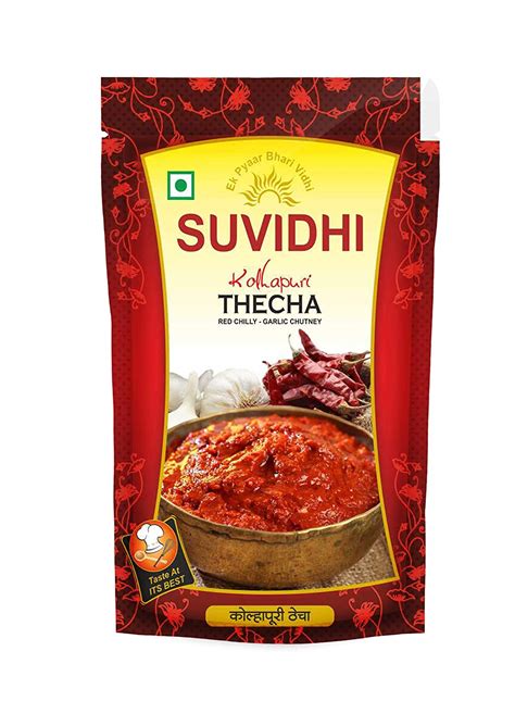 SUVIDHI Kolhapuri Thecha 100g Pouch - Pack of 9 : Amazon.in: Grocery ...