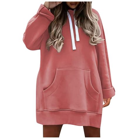 Solid Color Women's Sweatshirt Back To School Running Hooded Sweaters ...