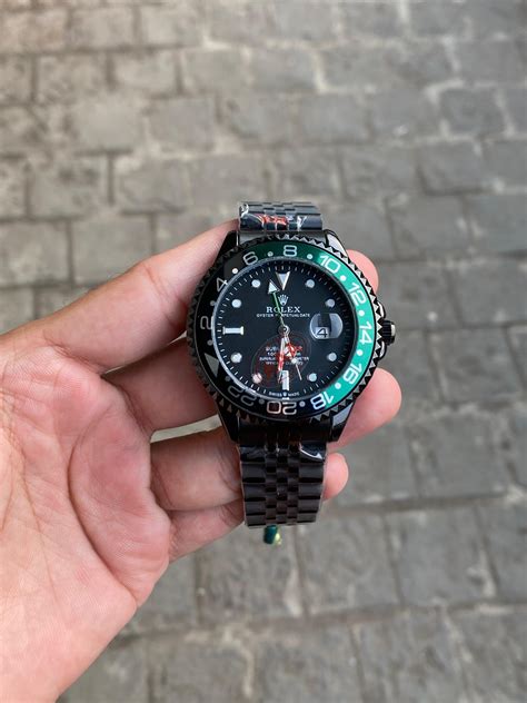 Buy Black & Green Gmt premium Stainless Steel Watch For Men | Zircon World