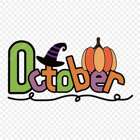 October Month Hand Lettering. Calligraphic Season Inscription. Hand ...