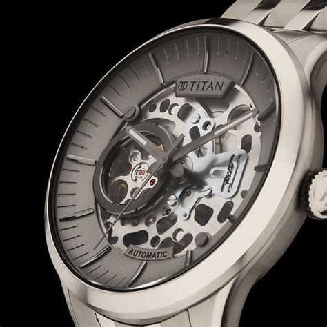 Buy Online Titan Metal Mechanicals Silver Dial Silver Stainless Steel ...