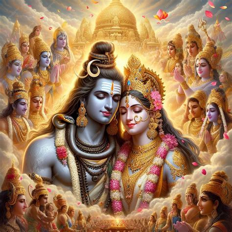 Premium Photo | Marriage of shiva and parvati Shivratri