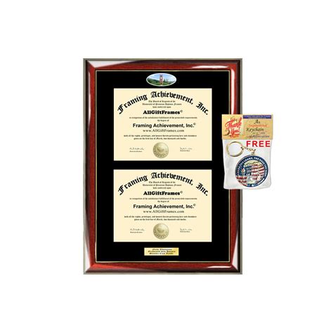 Double Diploma Frame Western Carolina University WCU Dual Degree Holde