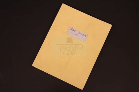The Prop Gallery | Brian Johnson personal script