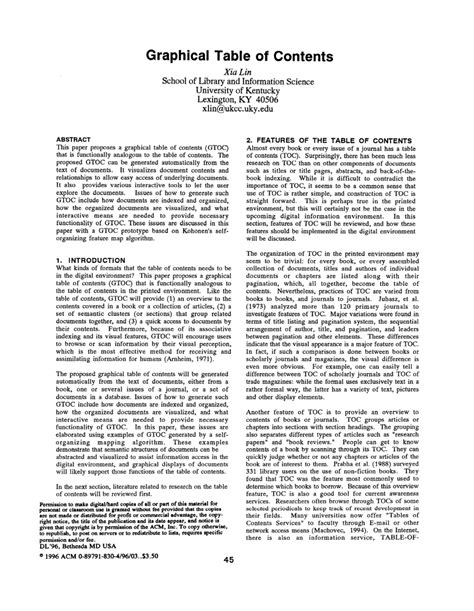 Image result for Figure Table of Contents