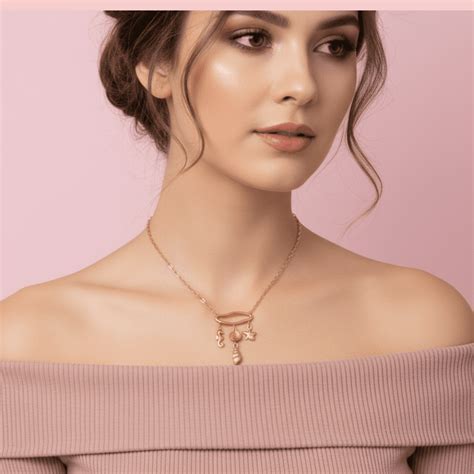 Golden Arch Drops Necklace arch drop pendant close up
