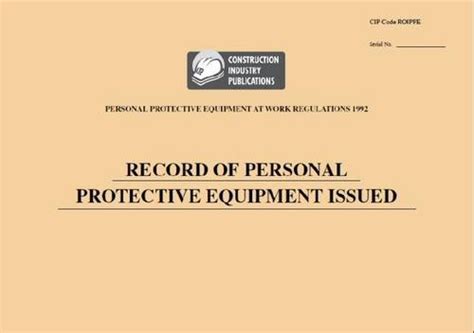 Buy Record of Personal Protective Equipment Issued (PPE) Book Online at ...