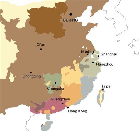 Chinese Dialects Map 的图像结果