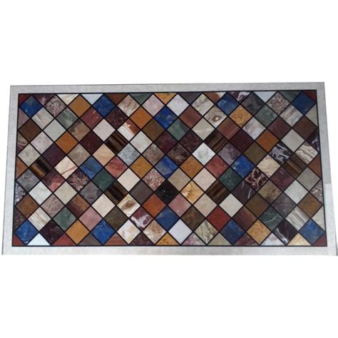 Pietra Dura Extra Large Coffee Tea Center Table Top | AVI International