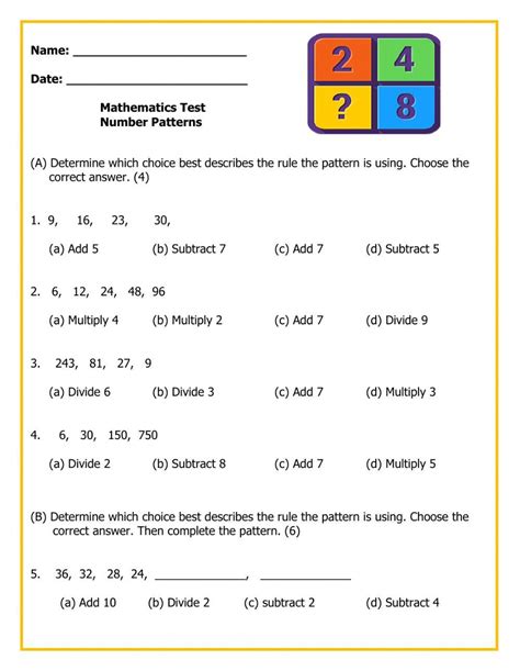 Image result for Patterning Math Grade 6