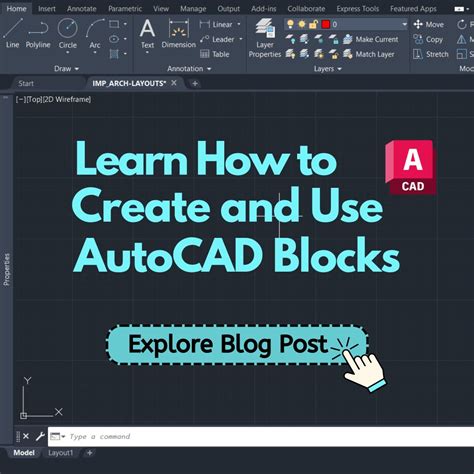 Image result for Using Block in AutoCAD 2019
