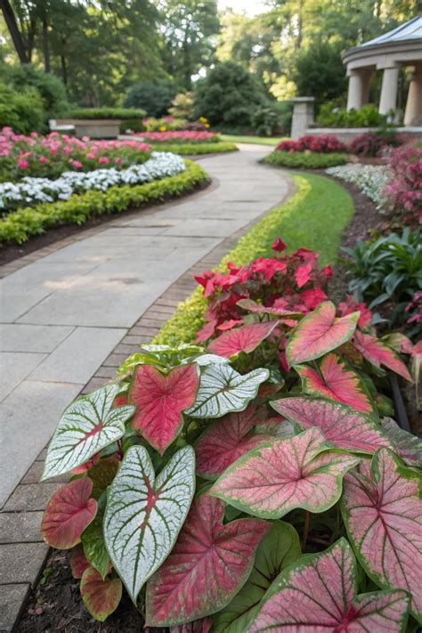 19+ Creative Landscaping Ideas with Caladiums