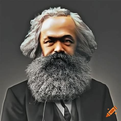 Portrait of karl marx with vintage camera on Craiyon