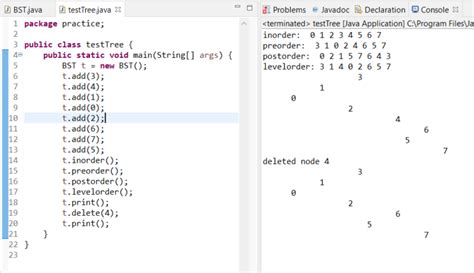 Method Tree in Java NetBeans 的图像结果