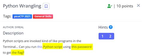 Image result for picoCTF Python Wrangling Solution