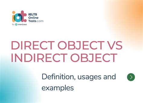 Image result for Direct and Indirect Object Examples