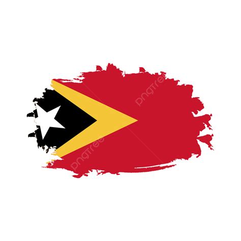 Timor Leste Flag With Brush Strokes Vector Desing, Timor Leste Flag ...