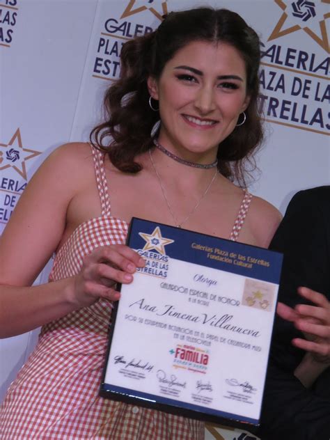 somos el espectador: ANA JIMENA VILLANUEVA GALARDON A SU TALENTO