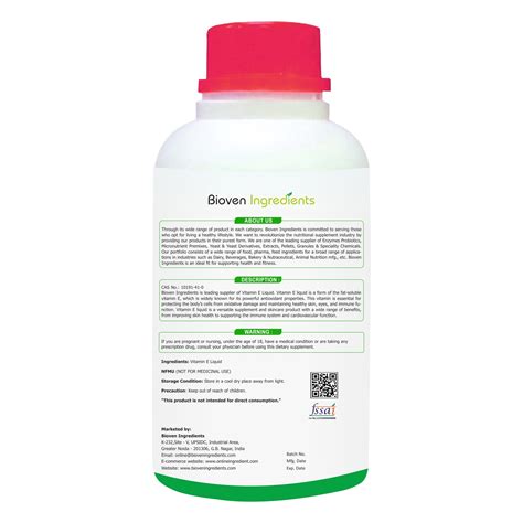 Buy Bioven Vitamin E Liquid Online at Best Price | Online Ingredients