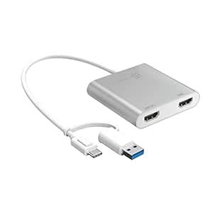 j5create USB-C to Dual HDMI Multi-Monitor Adapter with USB Type-A ...