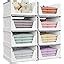 JD FRESH 4 Pieces Polypropylene Stackable Closet Organizer/Foldable ...