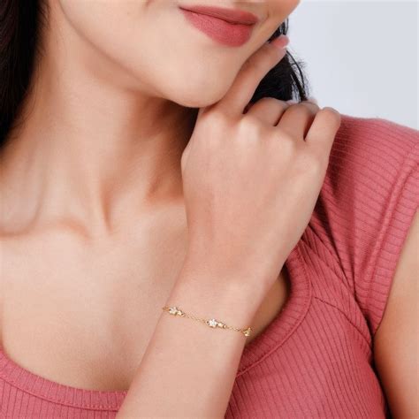 Buy GIVA Sterling Silver Golden Binary Star Bracelet for Womens and ...