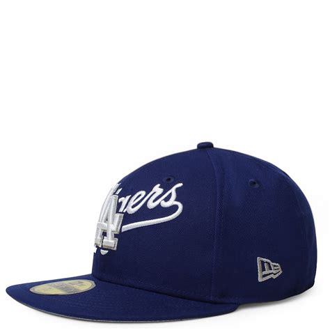 NEW ERA CAPS MLB Los Angeles Dodgers Overlap Logo 5950 Fitted Hat ...