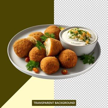 Original falafel on a plate transparent background | Premium AI ...