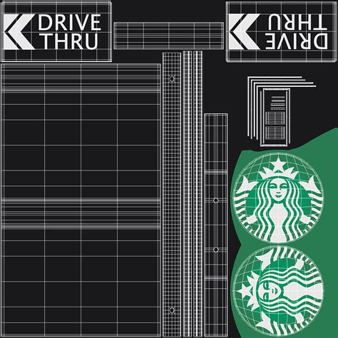 Round Starbucks Drive Thru Signage 3D model | 3D Molier International