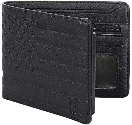 Buy Styler King Artificial Leather Men Usflag Wallet Black at Amazon.in