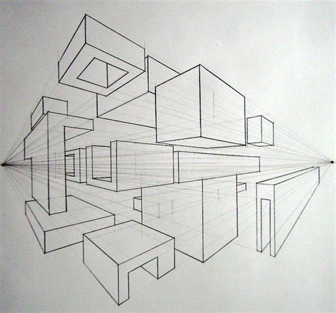 Image result for Two-Point Perspective Box Drawing