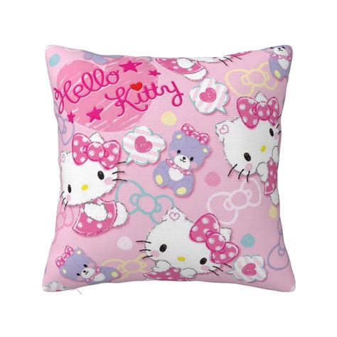 Hello Kitty Throw Pillow Cover Decoration Pillow Case Cushion for Home ...