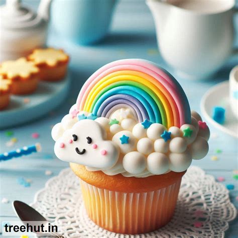 Cloud and Rainbow Cupcake Decoration Ideas, Cupcake Ideas